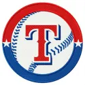 Texas Rangers logo 3 embroidery design showcasing the team's emblem, perfect for caps and jackets.