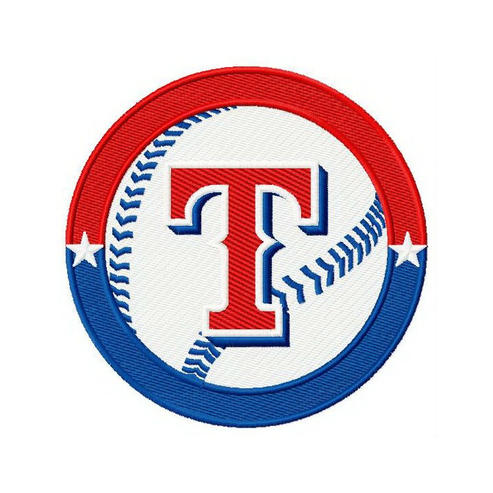 Texas Rangers logo 3 embroidery design - Embroidery Design