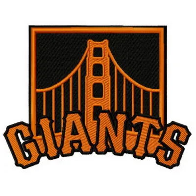 Embroidery design preview of the San Francisco Giants logo 2, showcasing intricate stitching for baseball enthusiasts.