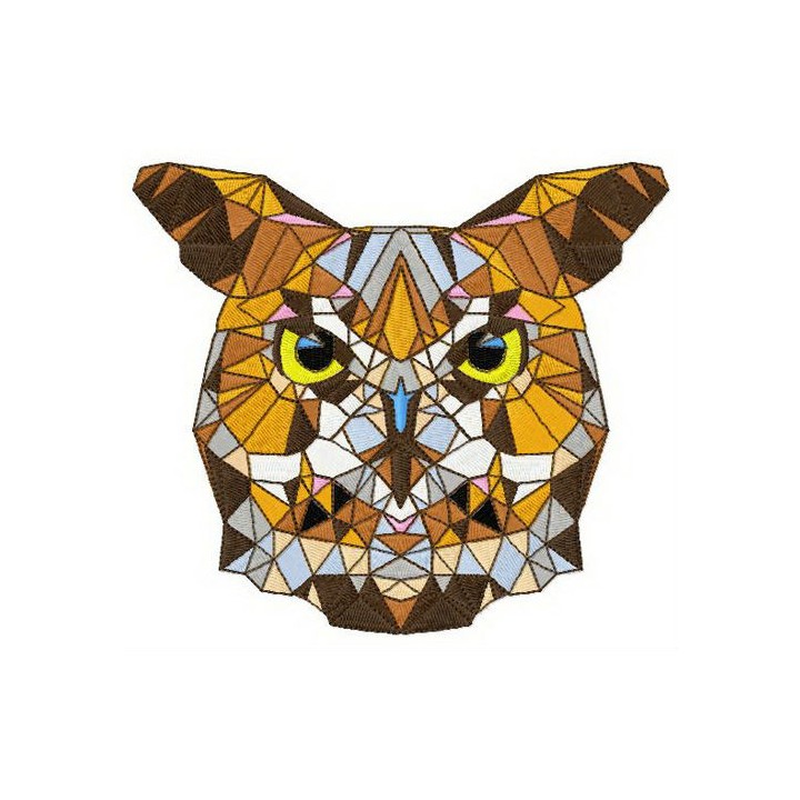 Mosaic owl 3 embroidery design - Embroidery Design