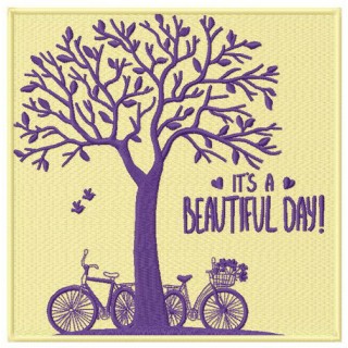 Dating under the tree embroidery design - Embroidery Design