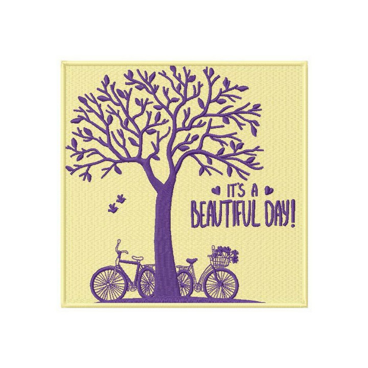 Dating under the tree embroidery design - Embroidery Design