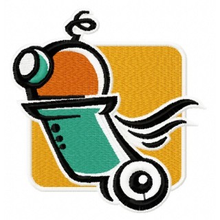 Robot 6 embroidery design - Embroidery Design