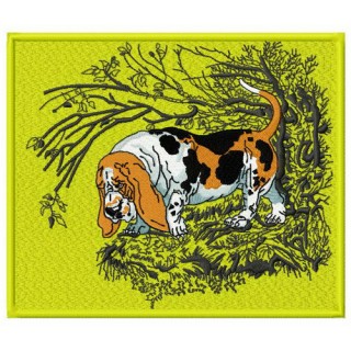 Basset Hound embroidery design - Embroidery Design