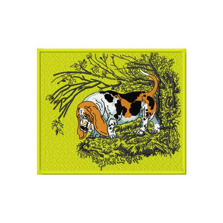 Basset Hound embroidery design - Embroidery Design