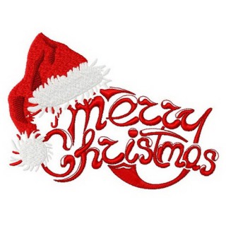 Merry X-mas embroidery design - Embroidery Design
