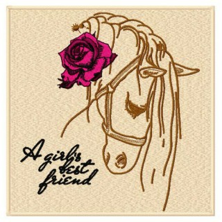 A girl's best friend embroidery design - Embroidery Design