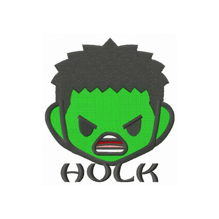 Teen Hulk head embroidery design - Embroidery Design
