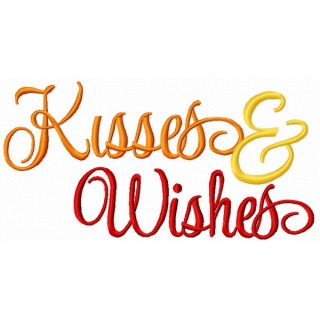 Kisses and Wishes embroidery design - Embroidery Design