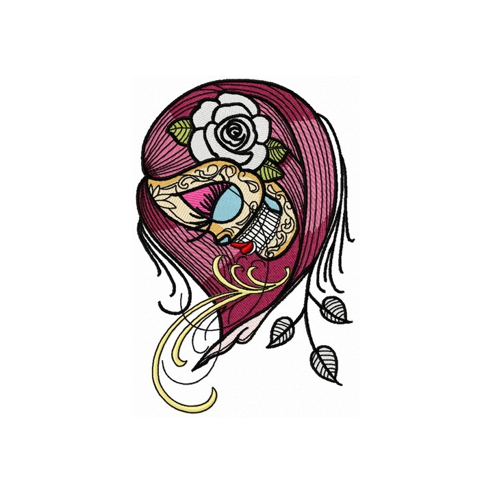 Dead beauty 5 embroidery design - Embroidery Design