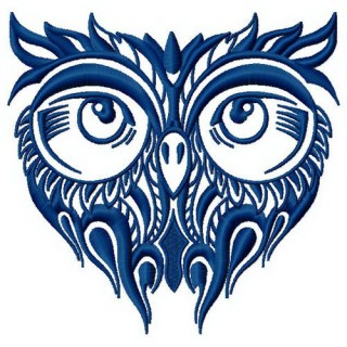 Blue owl embroidery design - Embroidery Design