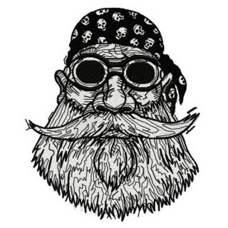 Old biker embroidery design - Embroidery Design