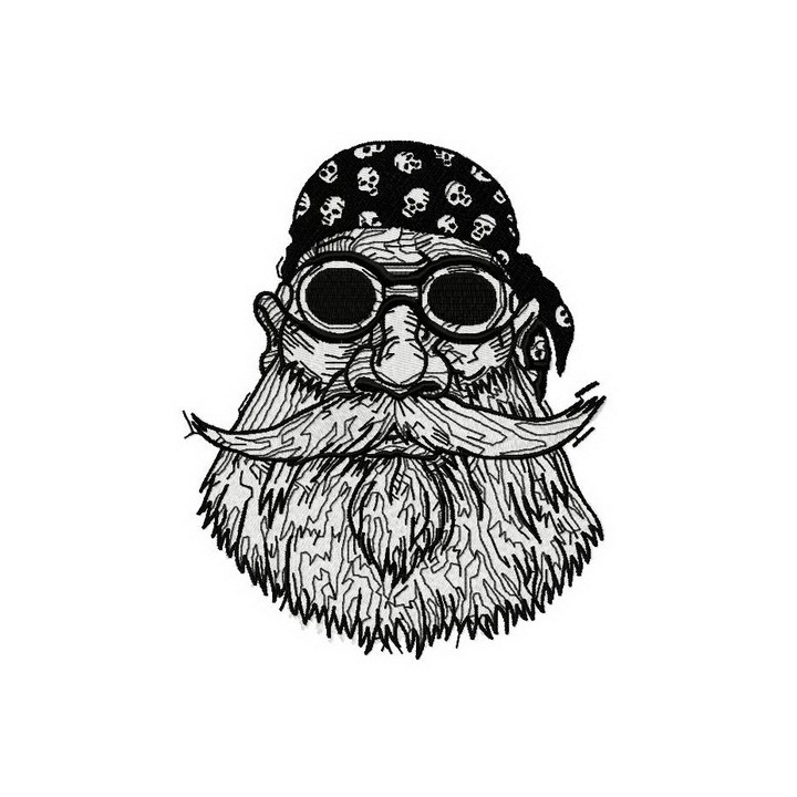 Old biker embroidery design - Embroidery Design