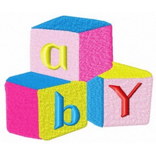 Bright baby cubes embroidery design - Embroidery Design