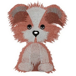 Shaggy puppy embroidery design - Embroidery Design