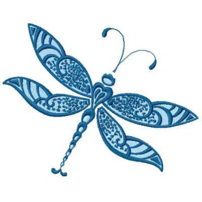 Preview of the Dragonfly 3 embroidery design, showcasing intricate details and vibrant stitching patterns.