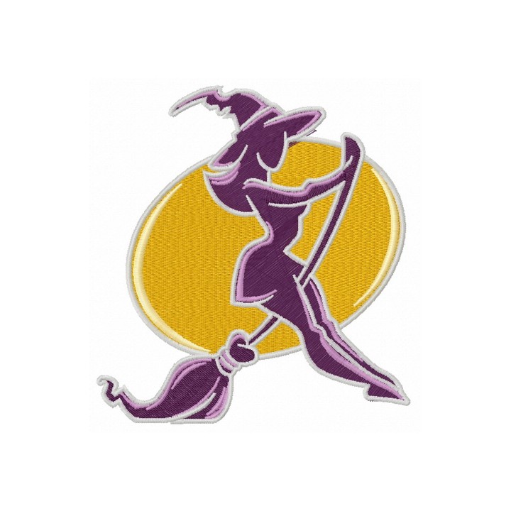 Sexy witch 7 embroidery design - Embroidery Design