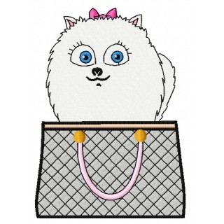 Gidget in hand bag embroidery design - Embroidery Design