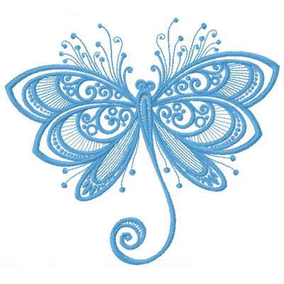 Funny butterfly 2 embroidery design showcasing a whimsical butterfly motif, perfect for vibrant stitching projects.