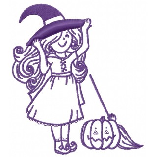 Little witches 5 embroidery design - Embroidery Design