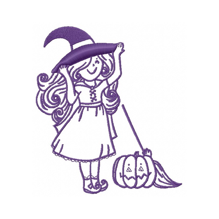 Little witches 5 embroidery design - Embroidery Design