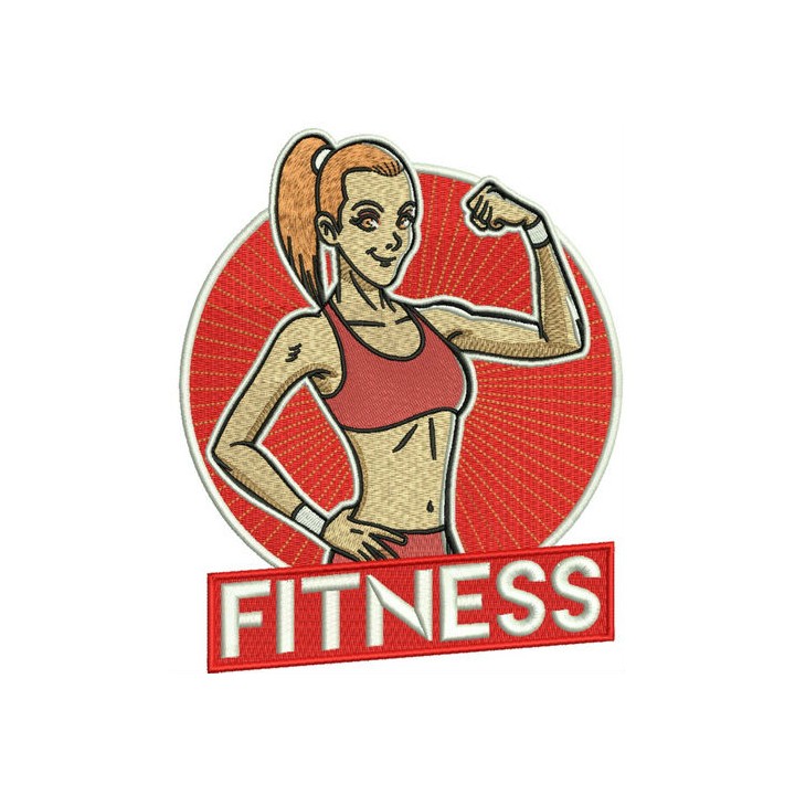 Fitness embroidery design - Embroidery Design