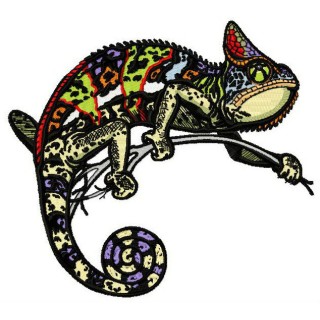 Chameleon embroidery design - Embroidery Design