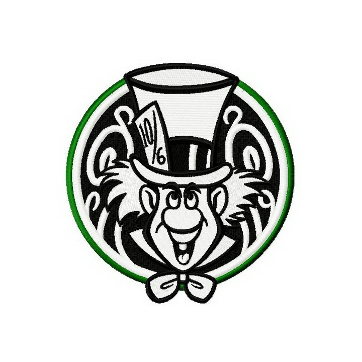 Mad Hatter 2 embroidery design - Embroidery Design