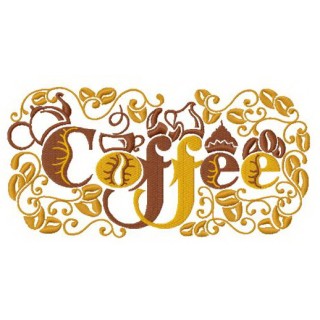 Coffee 3 embroidery design - Embroidery Design