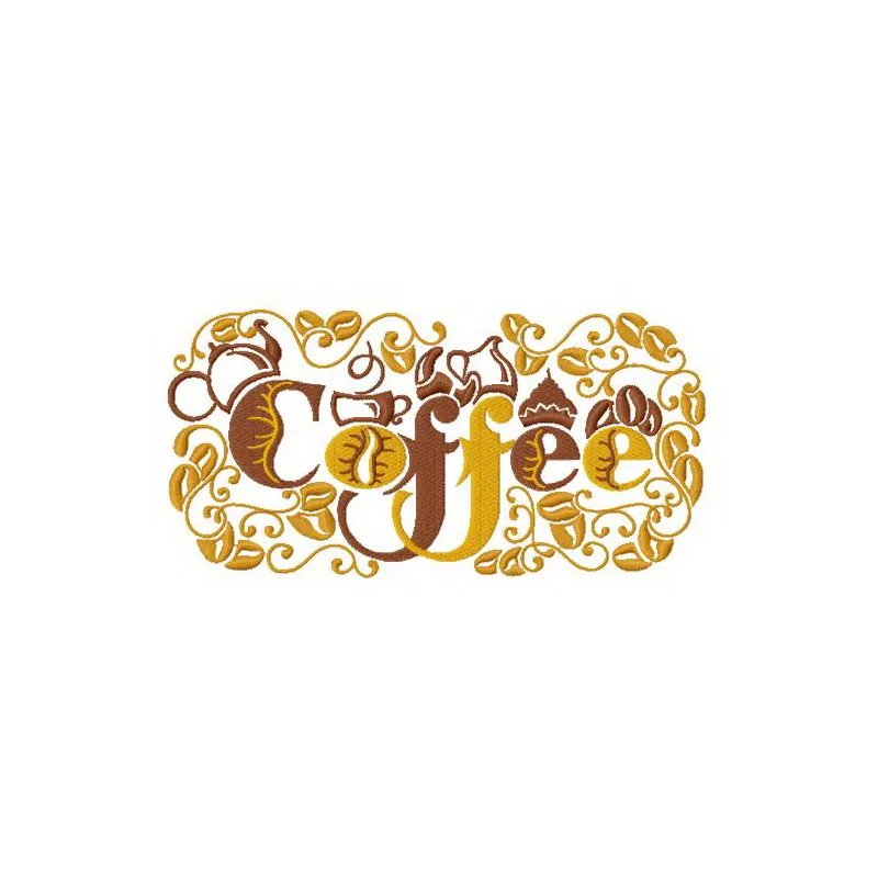 Preview of the Coffee 3 embroidery design showcasing a stitched motif perfect for coffee lovers.