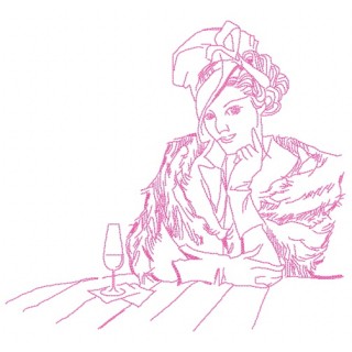 French coquette 5 embroidery design - Embroidery Design