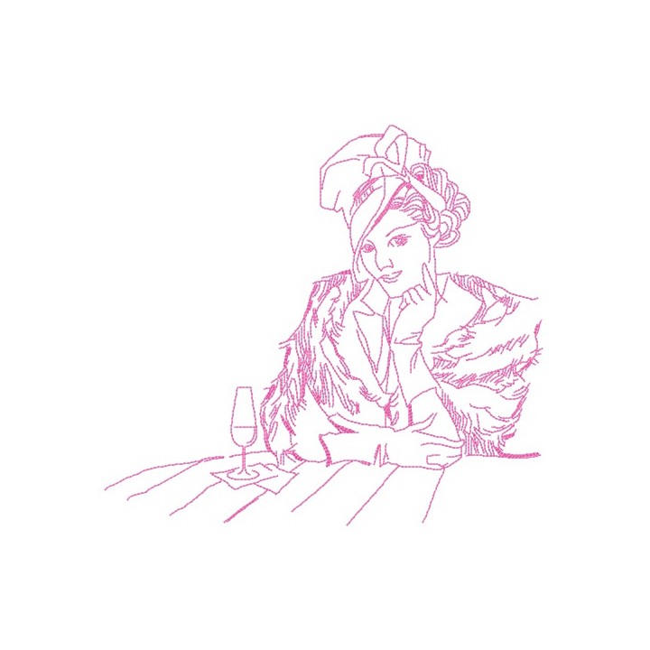 French coquette 5 embroidery design - Embroidery Design