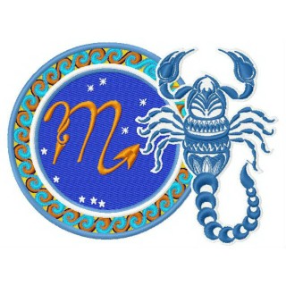 Zodiac sign Scorpio 2 embroidery design - Embroidery Design