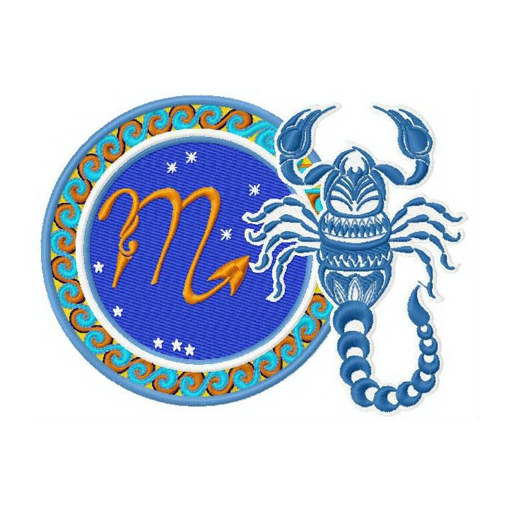 Zodiac sign Scorpio 2 embroidery design - Embroidery Design