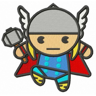 Chibi Thor embroidery design - Embroidery Design
