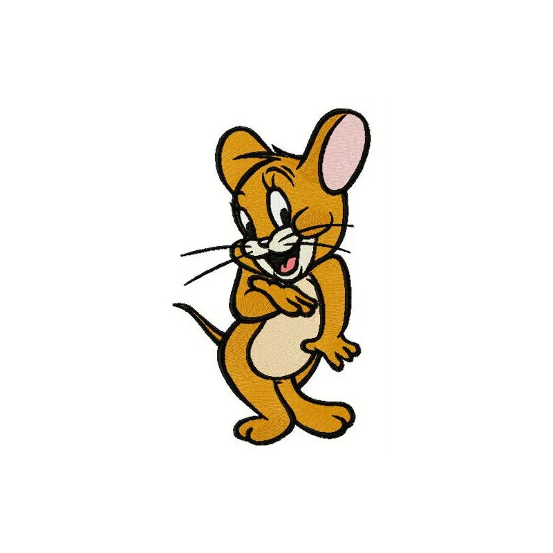 Mousekin Jerry embroidery design featuring the beloved character from Tom and Jerry, ideal for various stitching projects.