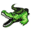 Preview of Crocodile 4 embroidery design featuring a detailed stitched motif of an African crocodile.