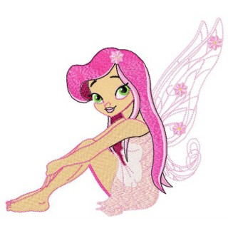 Fairy princess embroidery design - Embroidery Design