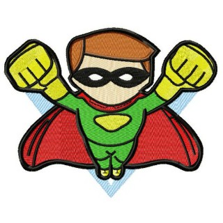 Superboy attacks 3 embroidery design - Embroidery Design