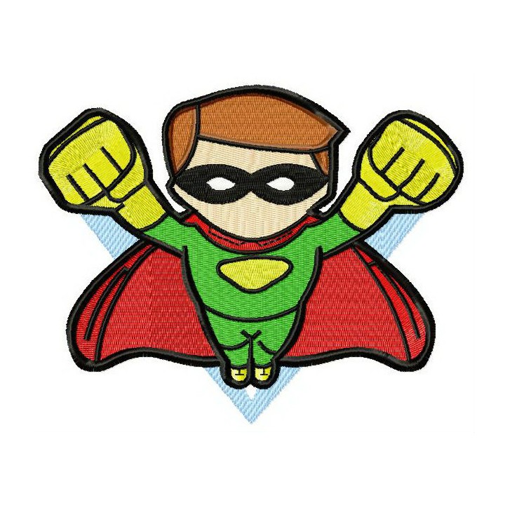 Superboy attacks 3 embroidery design - Embroidery Design