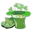Happy St. Patrick's Day 2 embroidery design featuring festive motifs for t-shirts and home decor.