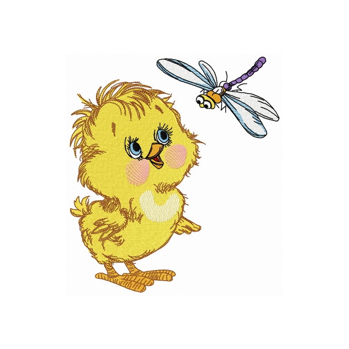 Curious chicken 2 embroidery design - Embroidery Design