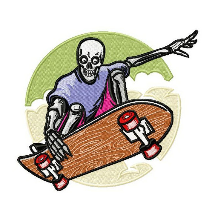 Dead skater embroidery design - Embroidery Design