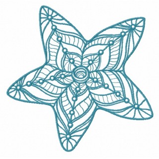Mosaic star 2 embroidery design - Embroidery Design