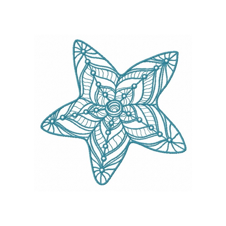 Mosaic star 2 embroidery design - Embroidery Design