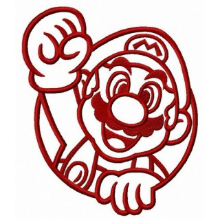 Mario the winner embroidery design - Embroidery Design