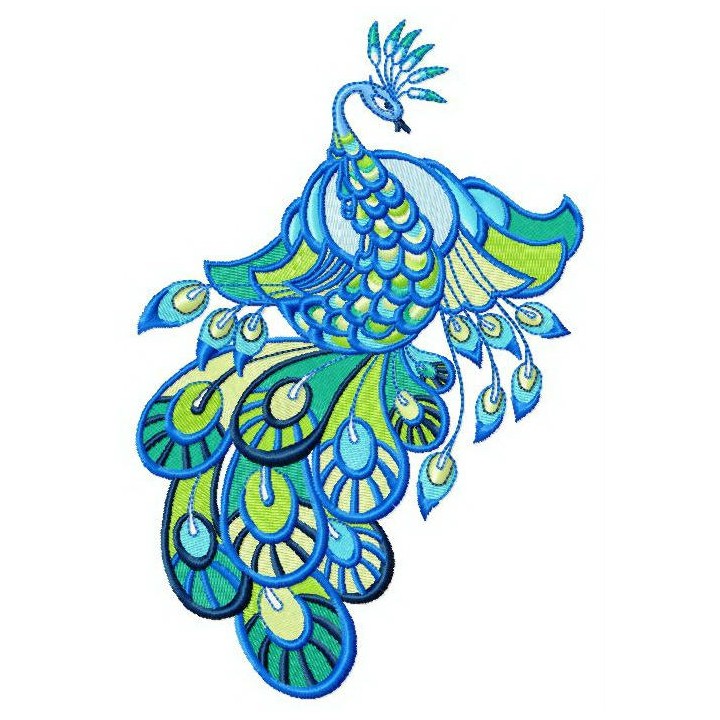 Peacock embroidery design - Embroidery Design