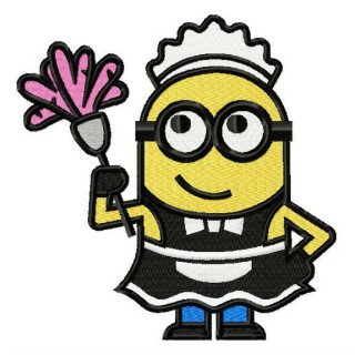 Minion maid embroidery design - Embroidery Design