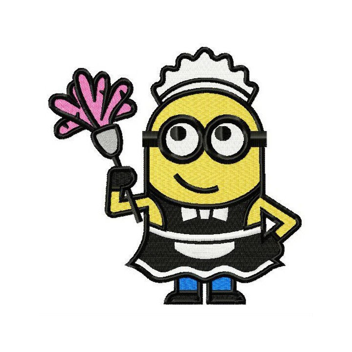 Minion maid embroidery design - Embroidery Design