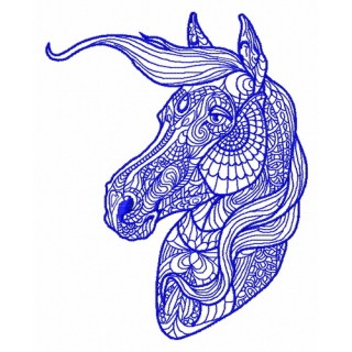 Mosaic horse 7 embroidery design - Embroidery Design